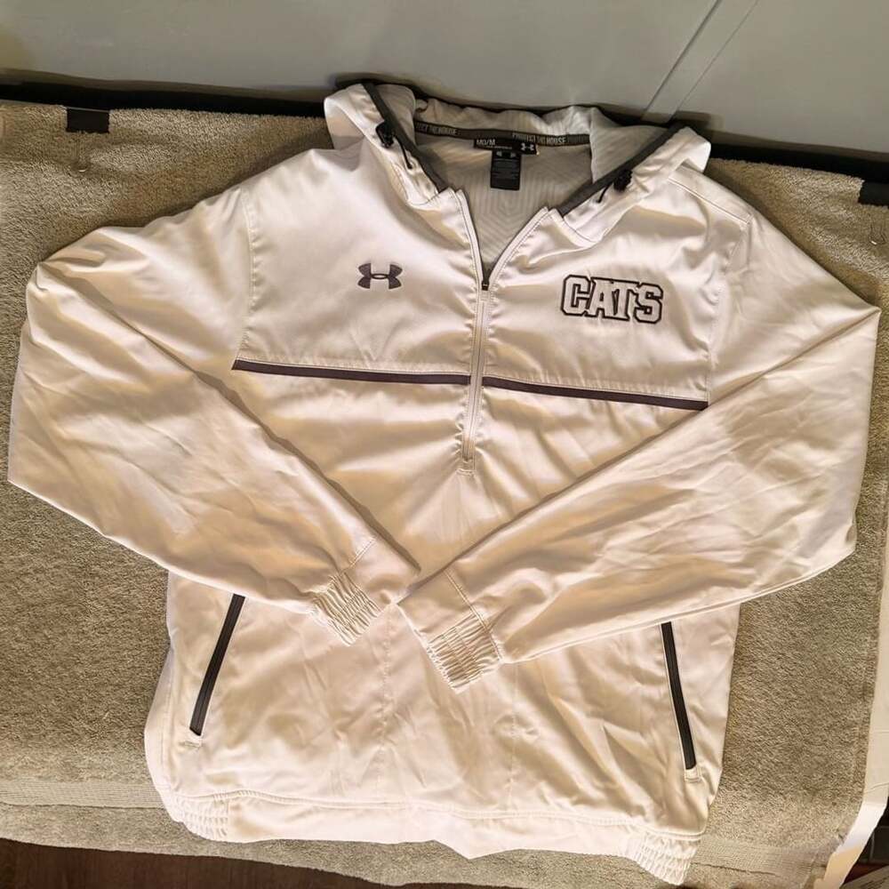 Under Armour CATS Hooded Jacket Size MD/M White